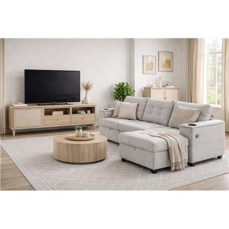 L SHAPE SOFABED FURDINI MB24193 GREY