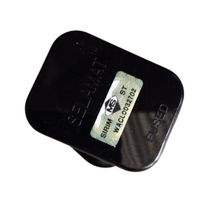 13A FUSED PLUG MA18-BLACK SELAMAT