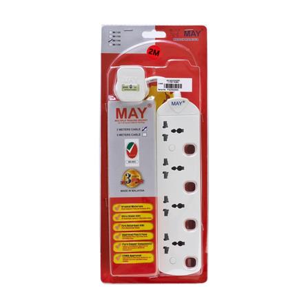 4 GANG 2 METER UNIVERSAL TRAILING SOCKET MA1134-2M MAY