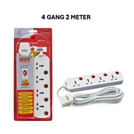 4 GANG 2 METER UNIVERSAL TRAILING SOCKET MA1134-2M MAY
