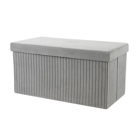 STORAGE OTTOMAN BENCH FURDINI PLEAT GREY [EXCLUSIVE FROM HOMEPRO THAILAND]