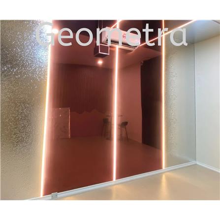 GEOMETRA CARBON CRYSTAL PANEL 122X300X0.5CM MIRROR FP ROSE GOLD 3.66M2