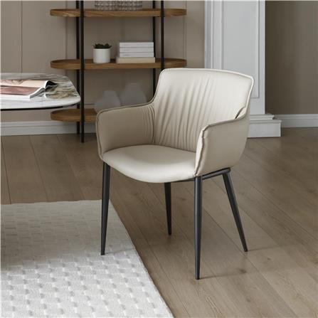 DINING CHAIR BENETTA SIENA PU GREY [EXCLUSIVE FROM HOMEPRO THAILAND]