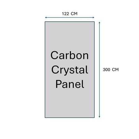GEOMETRA CARBON CRYSTAL PANEL 122X300X0.5CM MIRROR FP GREY SILVER 3.66M2