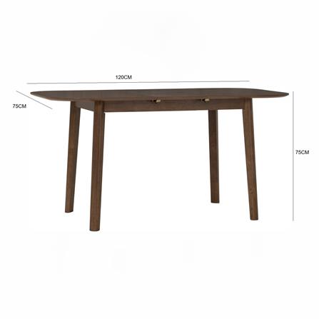 DINING TABLE WOYER 1.2M EXPANDABLE COCOA