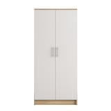 WARDROBE WITH 2 DOORS FURDINI HERO 80CM NATURAL OAK/WHITE [EXCLUSIVE FROM HOMEPRO THAILAND]