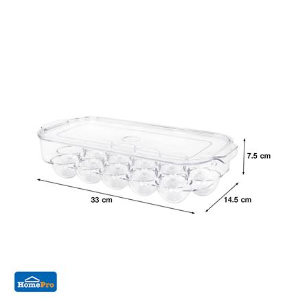 EGG STORAGE CONTAINER 16-EGG KECH SNOWY 14.5X33X7.5CM