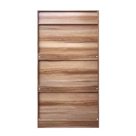 WARDROBE WITH 2 DOORS FURDINI FINE 90CM WOOD GRAIN/CREAM WHITE FABRIC PATTERN [EXCLUSIVE FROM HOMEPRO THAILAND]