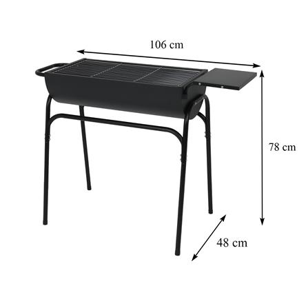 SPRING CHARCOAL BBQ GRILL DRUM HL-AB017 BLACK