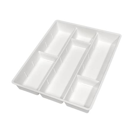 ADJUSTABLE KITCHEN UTENSIL TRAY WITH 6 COMPARTMENTS KECH TIDY WHITE