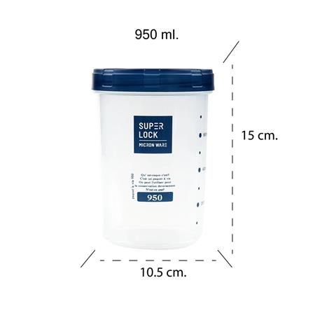CANISTER PP 0.95L SCREW LID SUPER LOCK