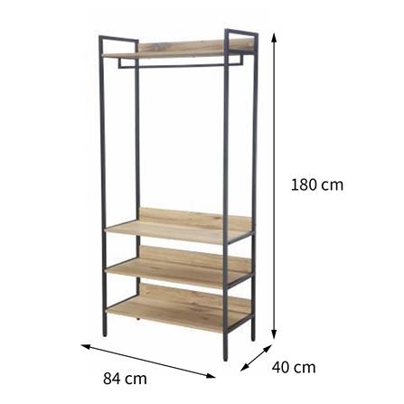 OPEN WARDROBE FURDINI PORTER 84CM NATURAL [EXCLUSIVE FROM HOMEPRO THAILAND]