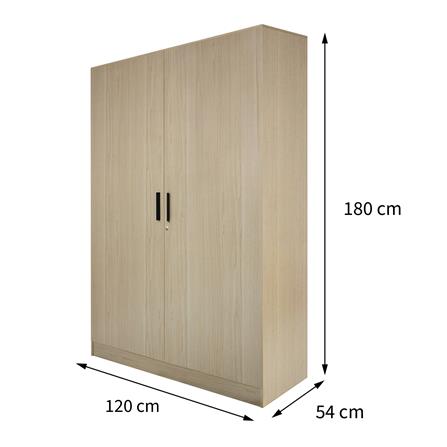 WARDROBE WITH 2 DOORS FURDINI PROGRET 120CM OAK [EXCLUSIVE FROM HOMEPRO THAILAND]