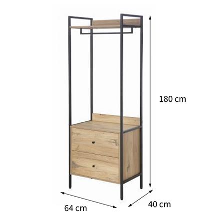 OPEN WARDROBE FURDINI PORTER 64CM NATURAL [EXCLUSIVE FROM HOMEPRO THAILAND]