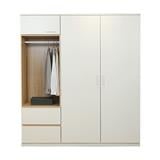 WARDROBE WITH 2 DOORS FURDINI MOBILLE 180CM WHITE/OTTAWA [EXCLUSIVE FROM HOMEPRO THAILAND]
