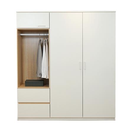 WARDROBE WITH 2 DOORS FURDINI MOBILLE 180CM WHITE/OTTAWA [EXCLUSIVE FROM HOMEPRO THAILAND]