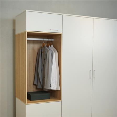 WARDROBE WITH 2 DOORS FURDINI MOBILLE 180CM WHITE/OTTAWA [EXCLUSIVE FROM HOMEPRO THAILAND]