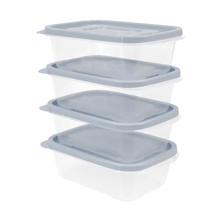 FOOD CONTAINER KECH 9001 600ML GREY 4PCS