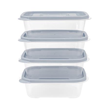 FOOD CONTAINER KECH 9001 600ML GREY 4PCS