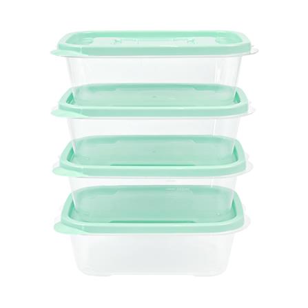 FOOD CONTAINER KECH 9001 600ML GREEN 4PCS
