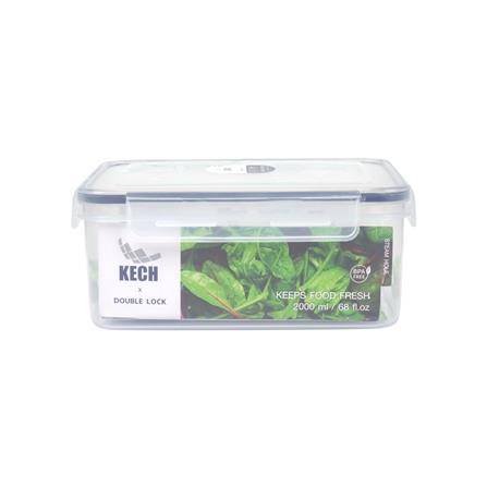 FOOD CONTAINER KECH X DOUBLE LOCK 9114 2.0L WHITE/DARK BLUE