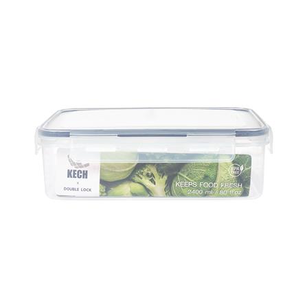 FOOD CONTAINER KECH X DOUBLE LOCK 9215 2.4L WHITE/DARK BLUE