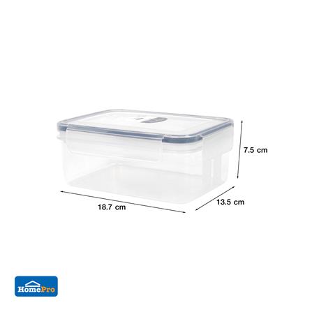 FOOD CONTAINER KECH X DOUBLE LOCK 9113 1.11L WHITE/DARK BLUE