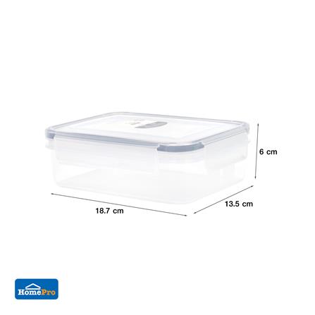 FOOD CONTAINER KECH X DOUBLE LOCK 9213 0.8L WHITE/DARK BLUE