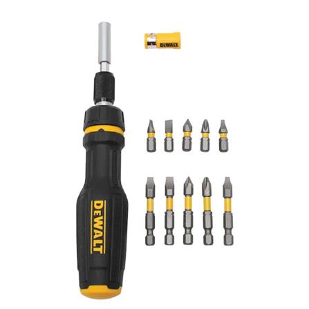 DEWALT MAXFIT RATCHETING MULTI-BIT SCREWDRIVER (10PCS BIT) DWHT66567