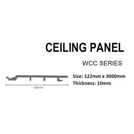 GEOMETRA CEILING PANEL 12.2X300X1CM WCC01 DARK WALNUT