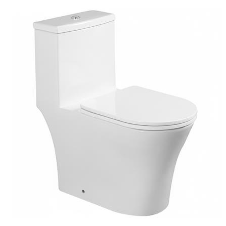 AKRON 1P TOILET WCO-80101 RIMLESS 10&rdquo; S-TRAP WHITE