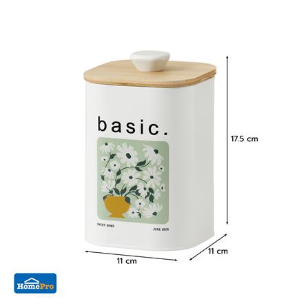 RECTANGULAR CANISTER WITH PULL LID KECH ALL BLOOM BASIC SS 1.4L