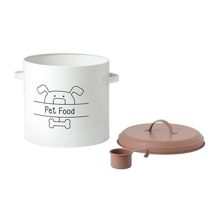 ROUND CANISTER WITH PULL LID KECH PET FOOD 9.95L WHITE [EXCLUSIVE FROM HOMEPRO THAILAND]