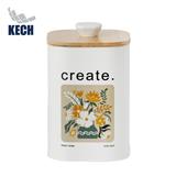 RECTANGULAR CANISTER WITH PULL LID KECH ALL BLOOM CREATE SS 1.4L