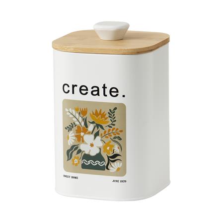 RECTANGULAR CANISTER WITH PULL LID KECH ALL BLOOM CREATE SS 1.4L