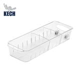 REFRIGERATOR ORGANIZER BIN ON WHEELS WITH DIVIDERS KECH FROSTY SIZE S [EXCLUSIVE FROM HOMEPRO THAILAND]