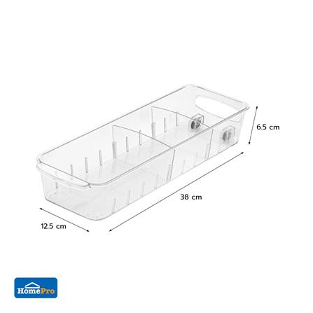 REFRIGERATOR ORGANIZER BIN ON WHEELS WITH DIVIDERS KECH FROSTY SIZE S [EXCLUSIVE FROM HOMEPRO THAILAND]