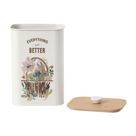 RECTANGULAR CANISTER WITH PULL LID KECH BUNNY BOX 3.4L [EXCLUSIVE FROM HOMEPRO THAILAND]