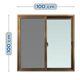 ALUMINUM SLIDING WINDOW S-S AZLE 100X100CM LIGHT BROWN [EXCLUSIVE FROM HOMEPRO THAILAND]