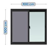 ALUMINUM SLIDING WINDOW S-S AZLE 100X100CM BLACK [EXCLUSIVE FROM HOMEPRO THAILAND]