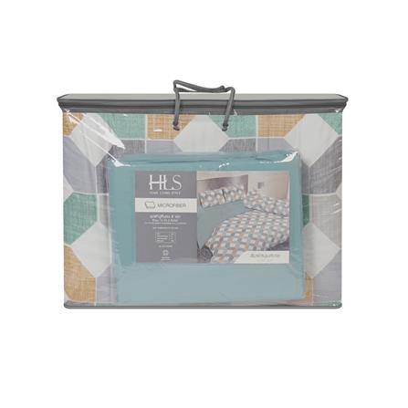 BEDDING SET 6FT (6PCS/SET) HOME LIVING STYLE OCTAGON GREEN [EXCLUSIVE FROM HOMEPRO THAILAND]