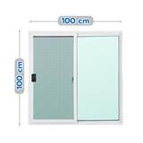 ALUMINUM SLIDING WINDOW WITH WIRE SCREEN S-S AZLE 100X100CM WHITE [EXCLUSIVE FROM HOMEPRO THAILAND]