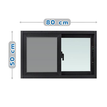 ALUMINUM SLIDING WINDOW WITH SCREEN S-S AZLE 80X50CM BLACK [EXCLUSIVE FROM HOMEPRO THAILAND]