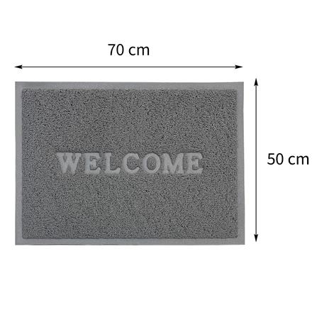 HLS DUST MAT S.WELCOME 50X70 GRAY [EXCLUSIVE FROM HOMEPRO THAILAND]
