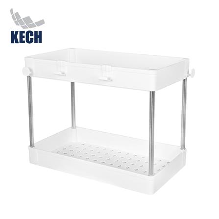 2-TIER STORAGE RACK KECH NIFTY 40X22X31CM WHITE [EXCLUSIVE FROM HOMEPRO THAILAND]