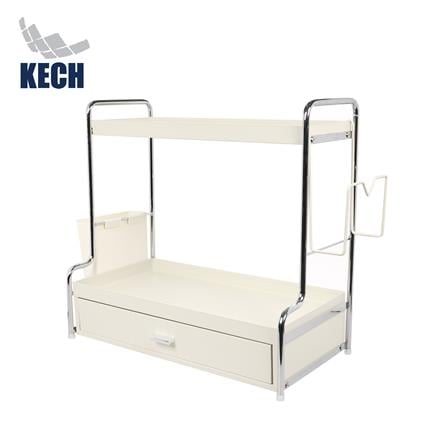 2-TIER CONDIMENT RACK WITH DRAWER KECH CREAMY 42.5X23.5X42CM CREAM [EXCLUSIVE FROM HOMEPRO THAILAND]