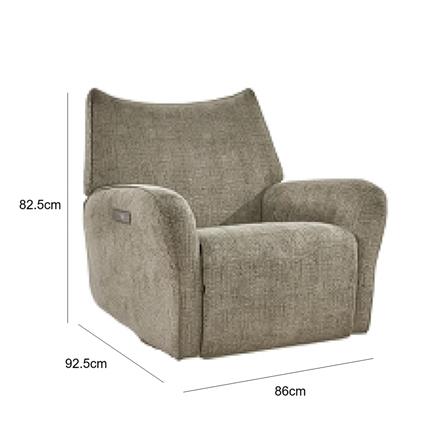 RECLINER RODAS RAC 580 FOSSIL BROWN