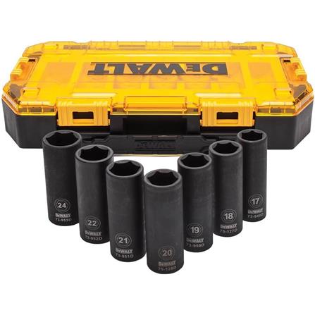 DEWALT 1/2"  METRIC IMPACT SOCKET SET 7PC DWMT74737