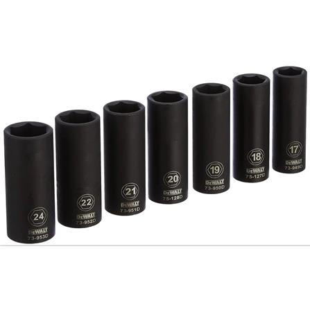 DEWALT 1/2"  METRIC IMPACT SOCKET SET 7PC DWMT74737