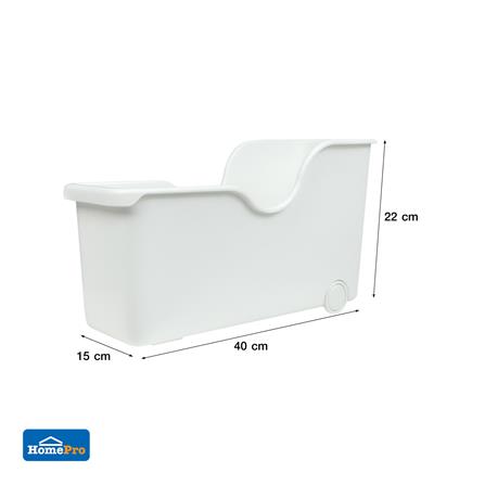 KITCHEN STORAGE BOX WITH CASTERS KECH IVORY SIZE M WHITE [EXCLUSIVE FROM HOMEPRO THAILAND]